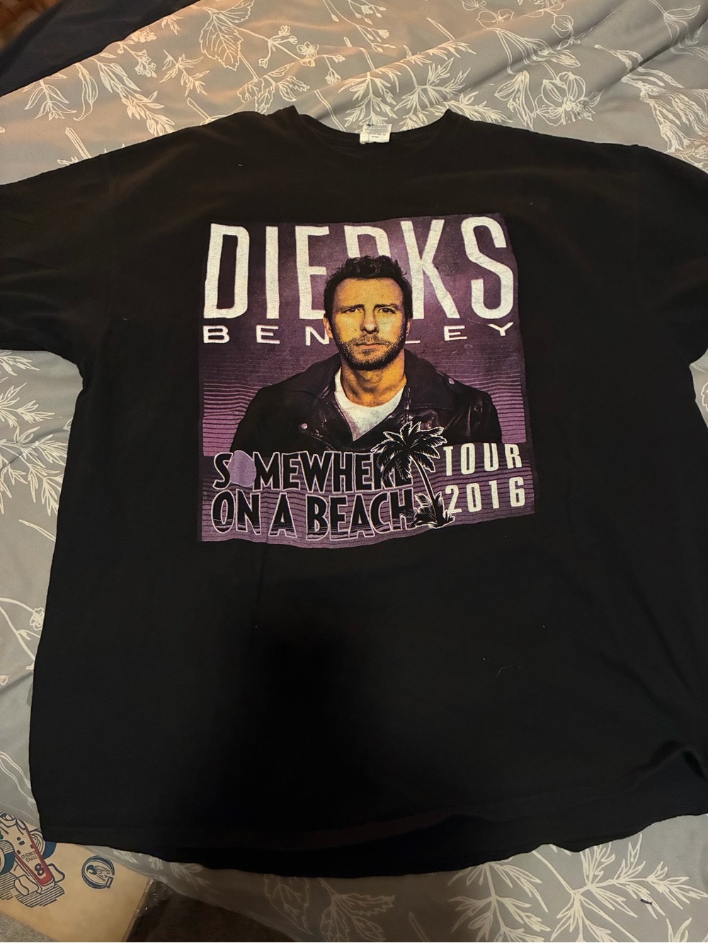 Dierks Bentley Somewhere On A Beach Tour 2016 Concert T-Shirt 2XL -